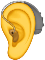 Emoji oreille avec appareil auditif