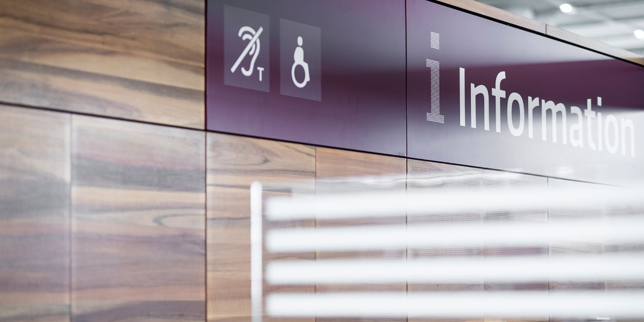 Airport information desk in T1