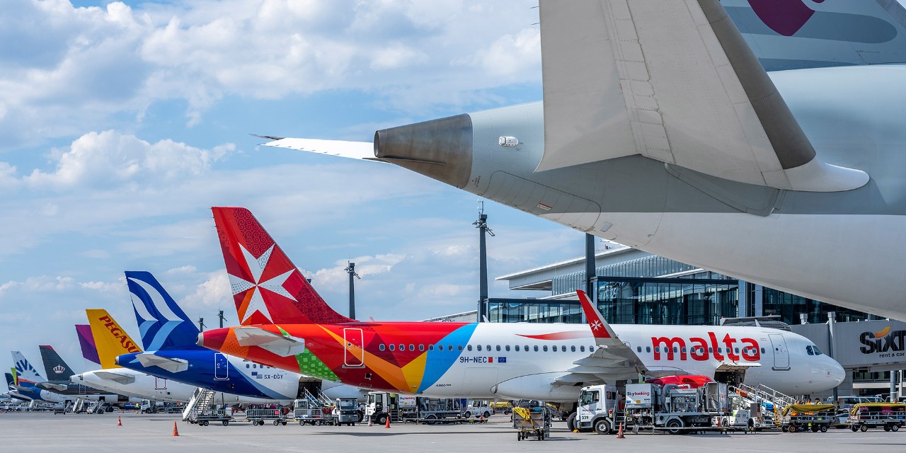 Aircraft on the apron