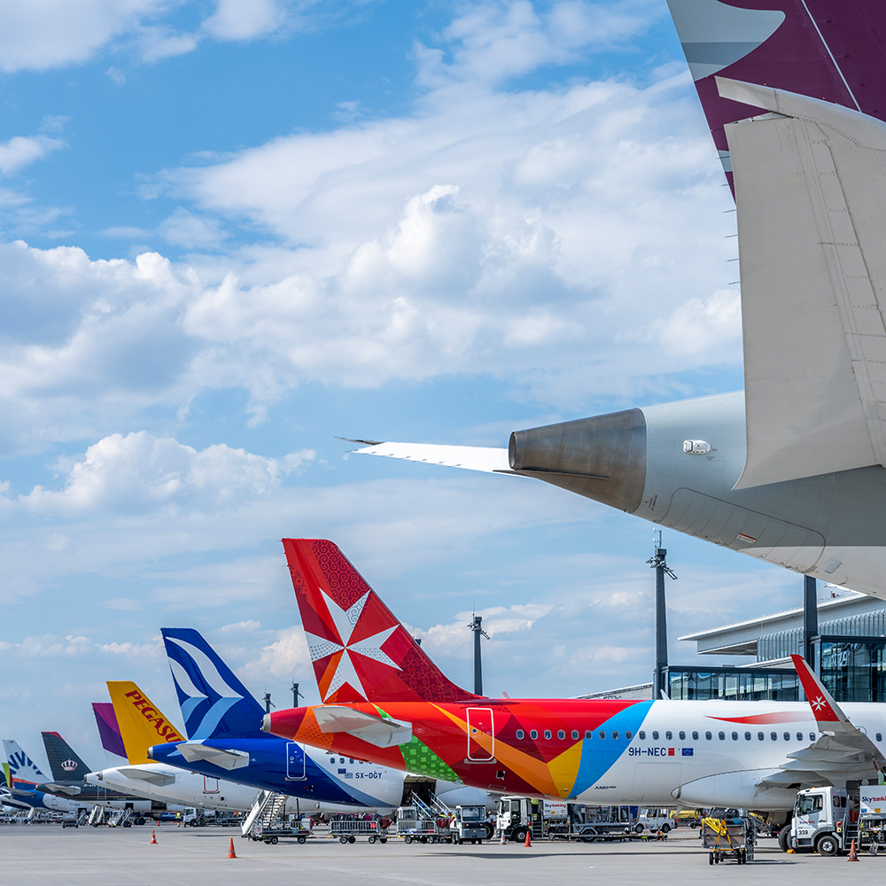 Aircraft on the apron