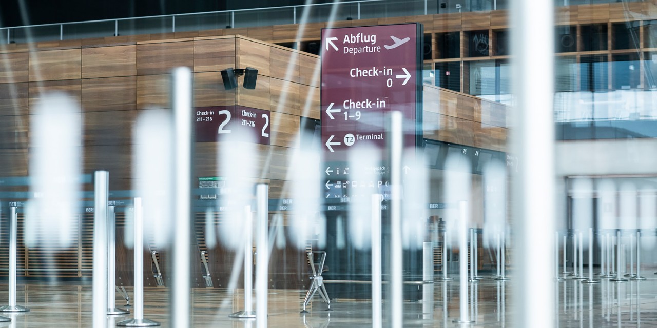 View into the Terminal 1 check-in hall