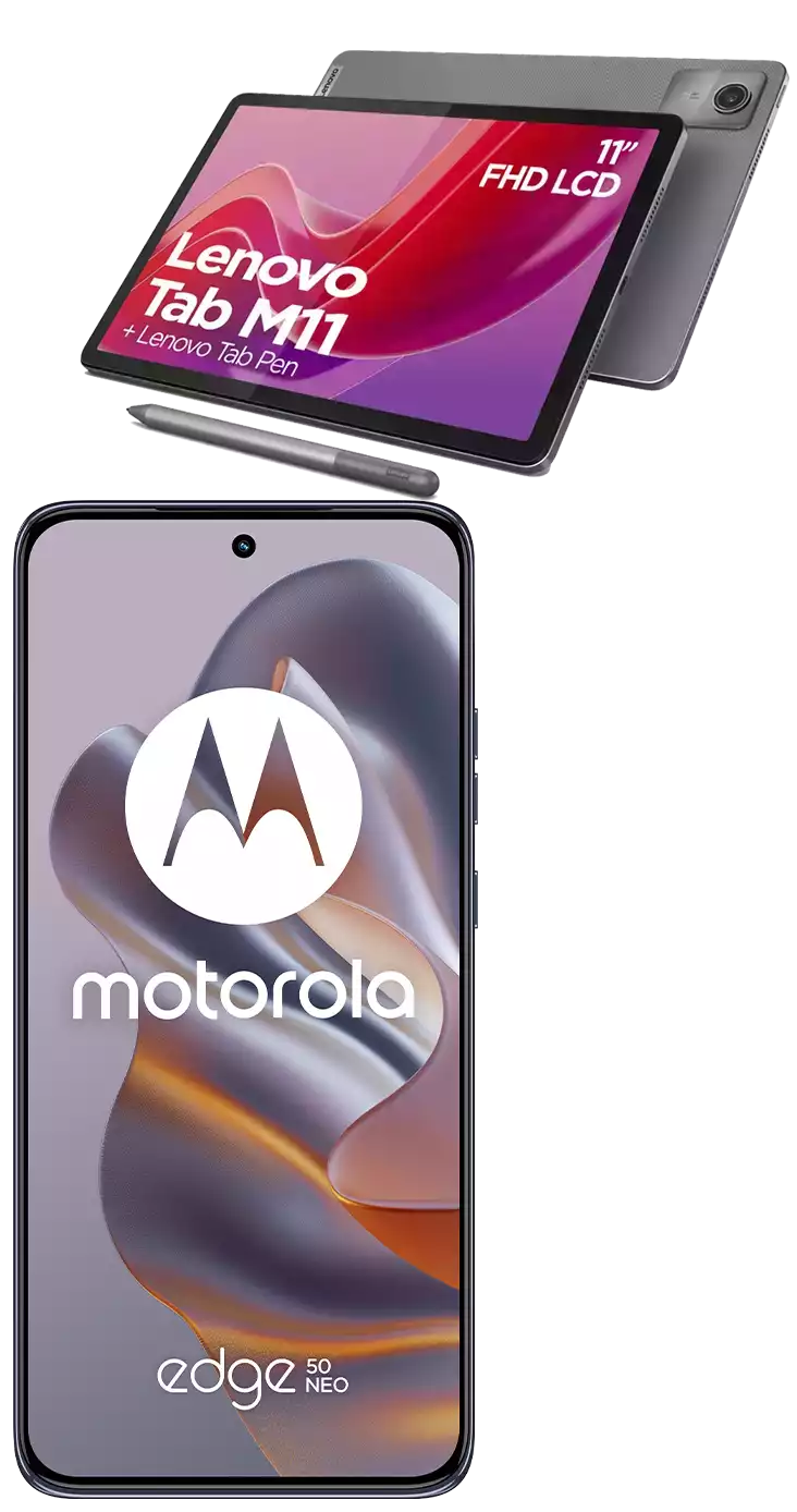 Motorola edge 50 Neo 512 GB 5G y Lenovo Tab M11