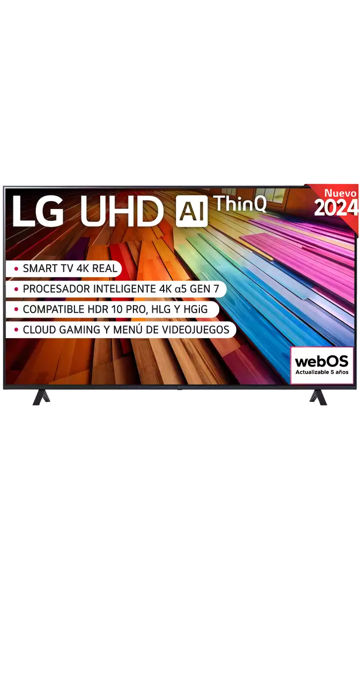 LG televisor 75 Smart TV UT80 4K negro