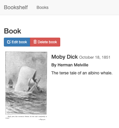 Moby Dick Bookshelf app entry