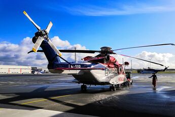 Emergency rescue at the Oseberg oil field in Norway