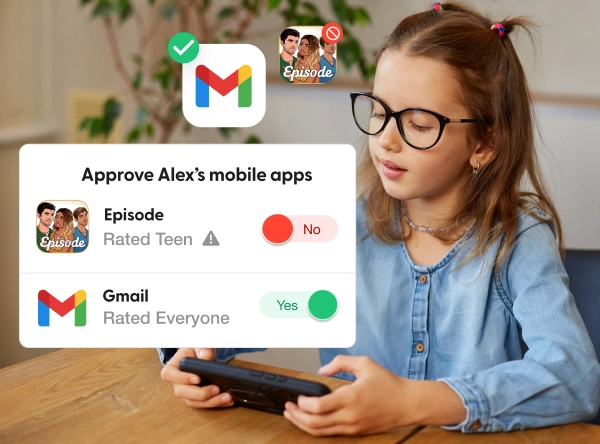 Approve apps on your kid's phone