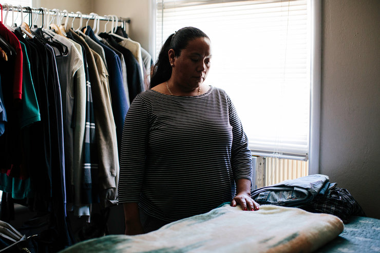 Mariana Cuevas in her bedroom in Antioch, Calif.