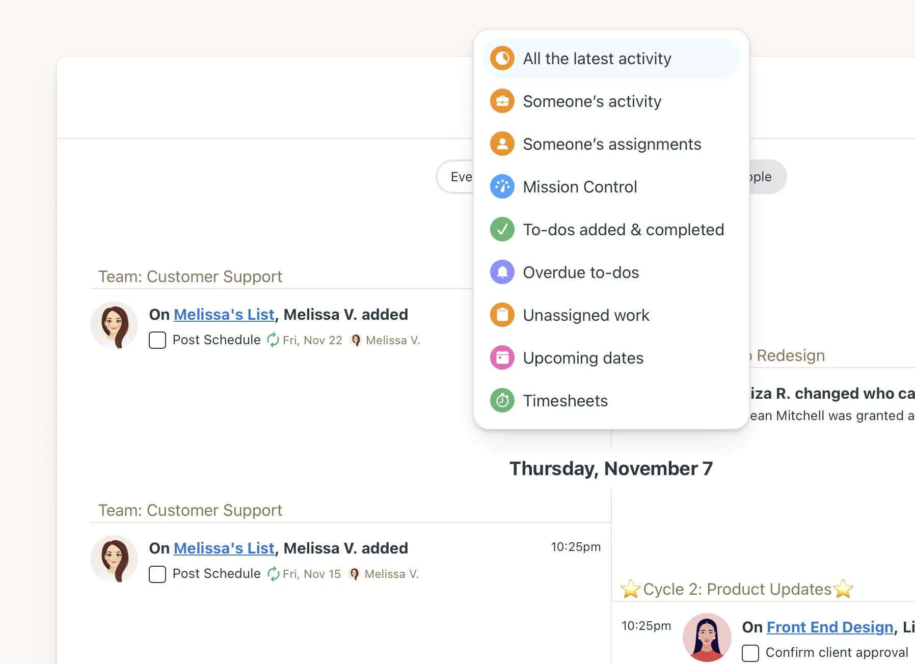 Reports quickly cut across every project to give you quick insights