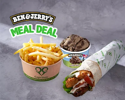 Ben & Jerrys wrap ice cream fries chips meal deal chicken kebab 