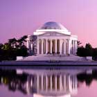 The Jefferson Memorial in Washington DC at night