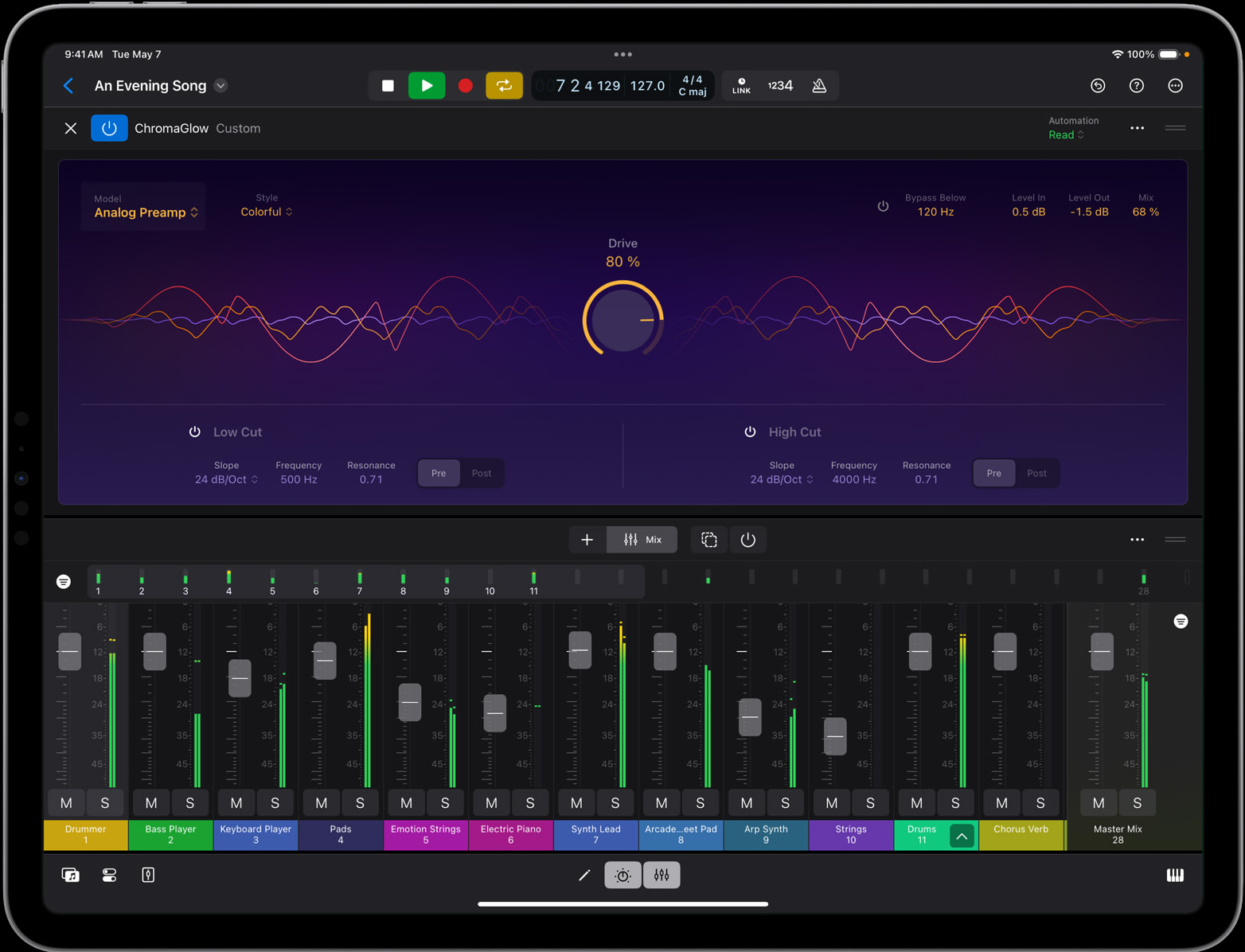 An iPad with the Accelerate framework on screen