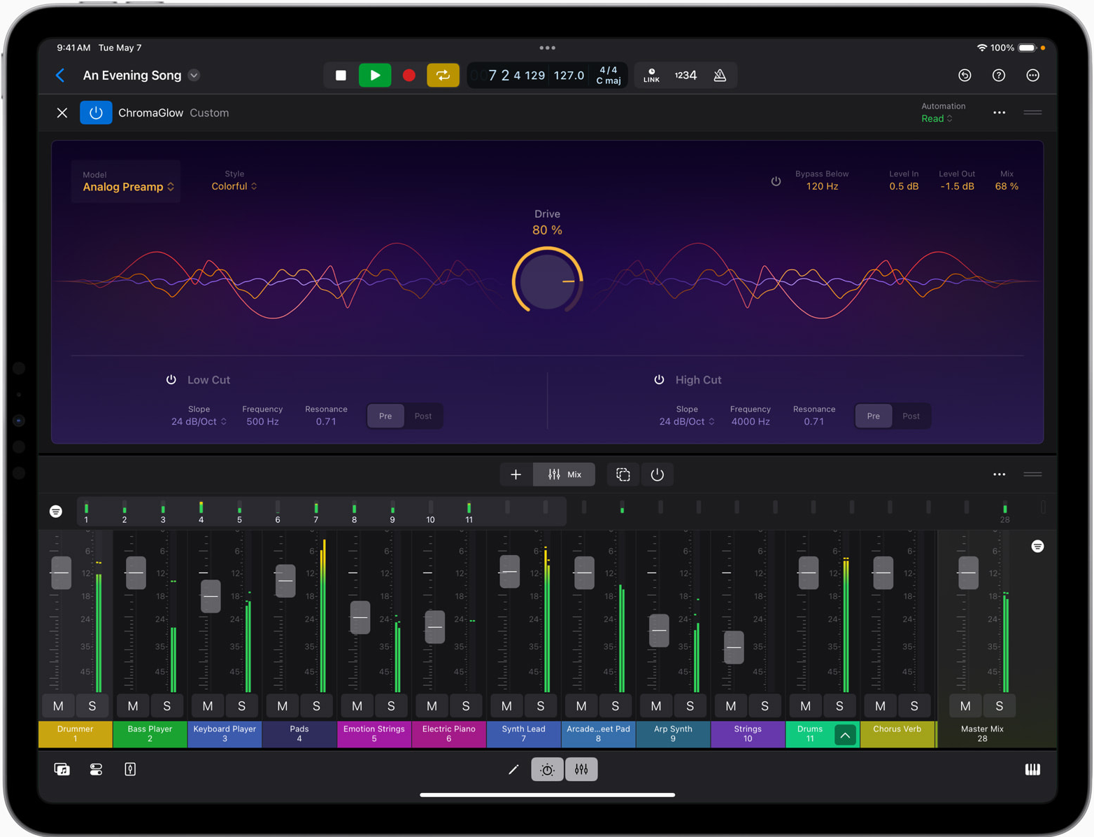 An iPad with the Accelerate framework on screen