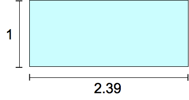 高さ 1 対幅 2.39 の矩形