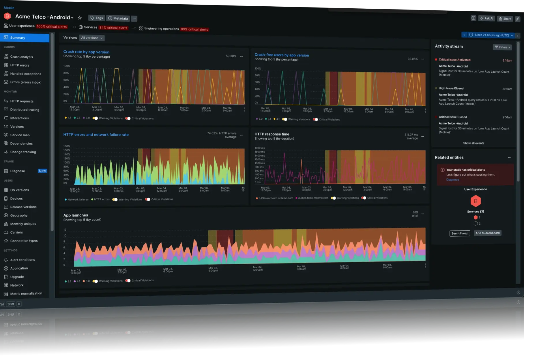 New Relic mobile