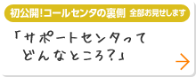 初公開！コールセンタの裏側 全部お見せします 「サポートセンタってどんなところ？」