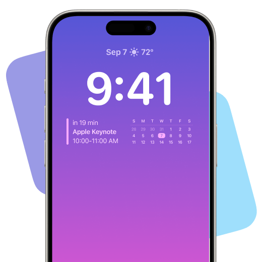 Screenshot of Fantastical's Lock Screen widgets feature