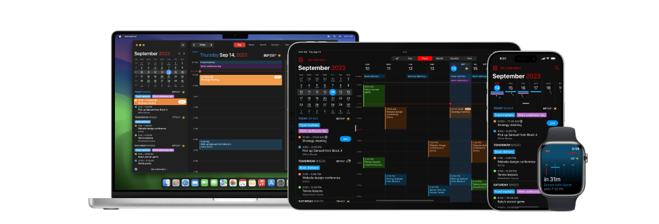 Fantastical in dark theme