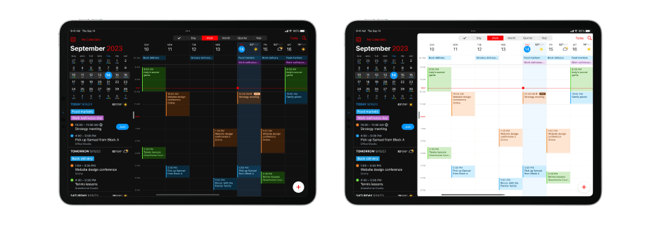 Screenshot of Fantastical for iPadOS