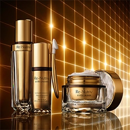 photo of estee lauder luxury skincare re-nutriv products