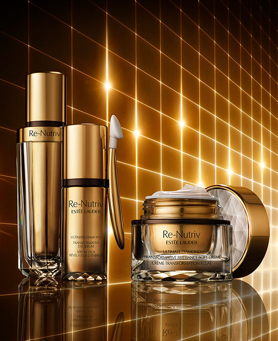 photo of estee lauder luxury skincare re-nutriv products