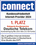 Testsiegel connect Kundenzufriedenheit Internet-Provider 2024