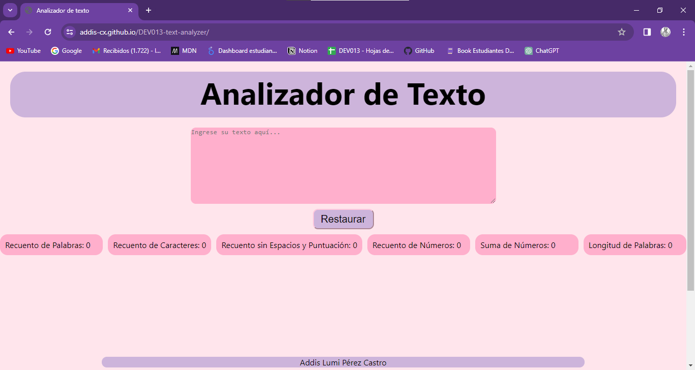 Text Analycer