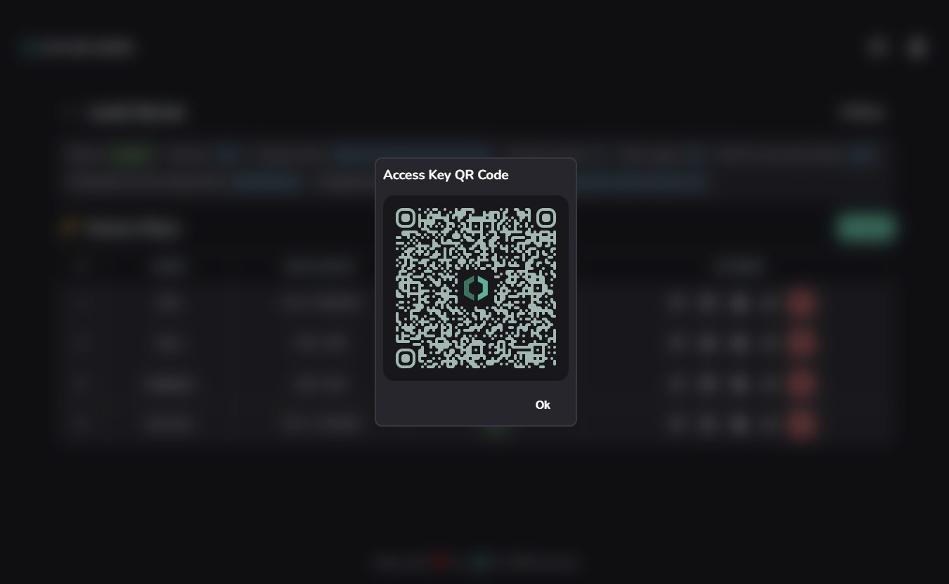 QR Code modal