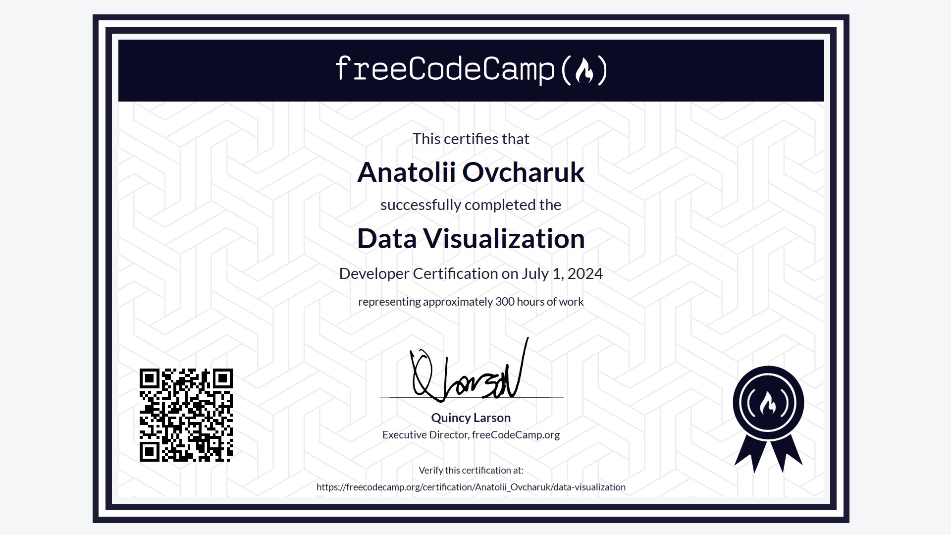 Certificate - Data Visualization