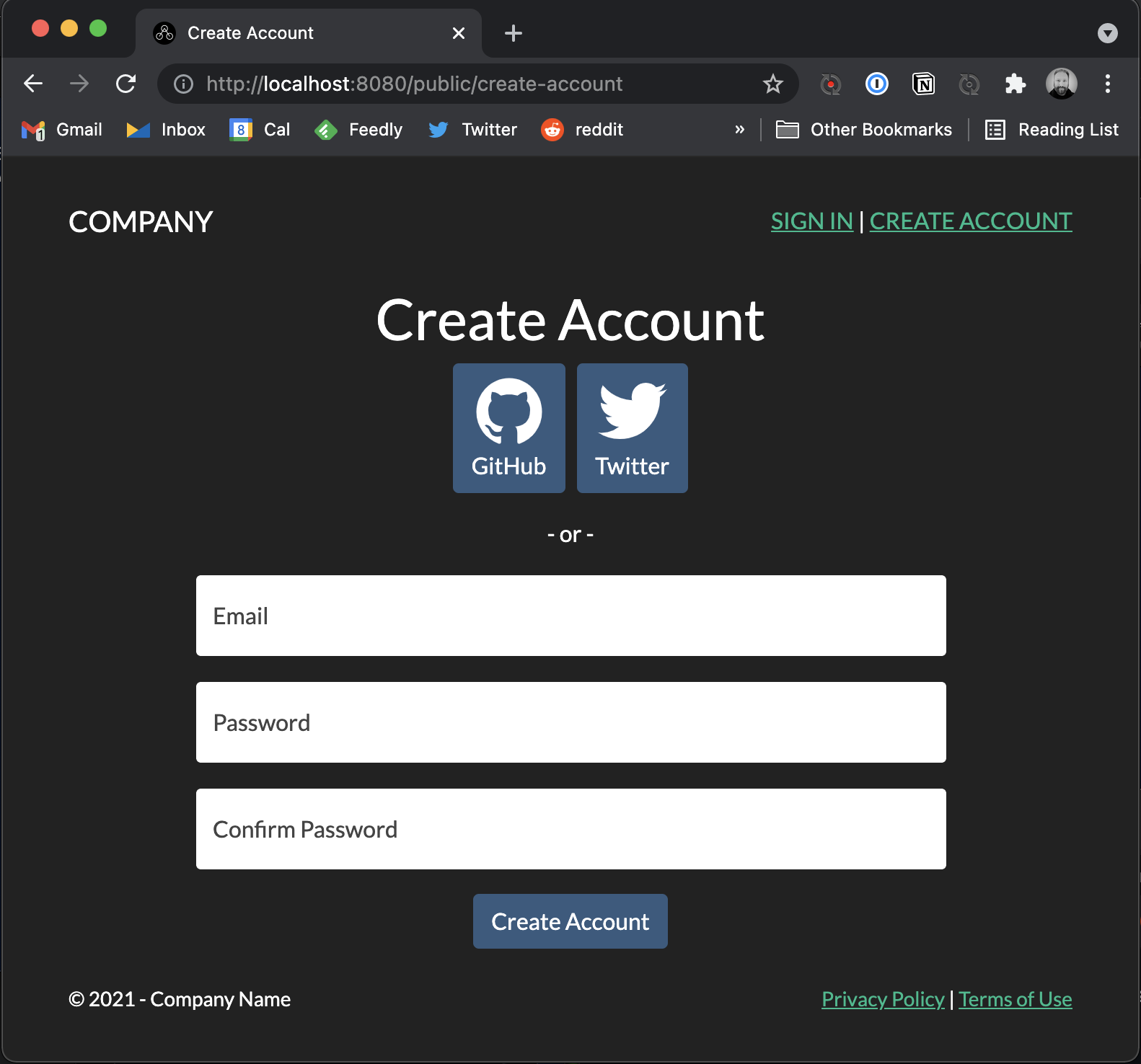 Create Account