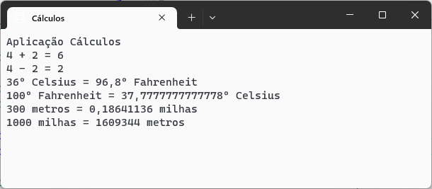 Aplicação Cálculos