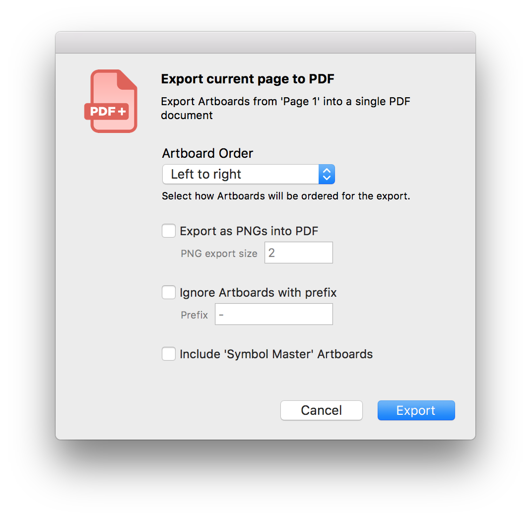 PDF Export Preferences