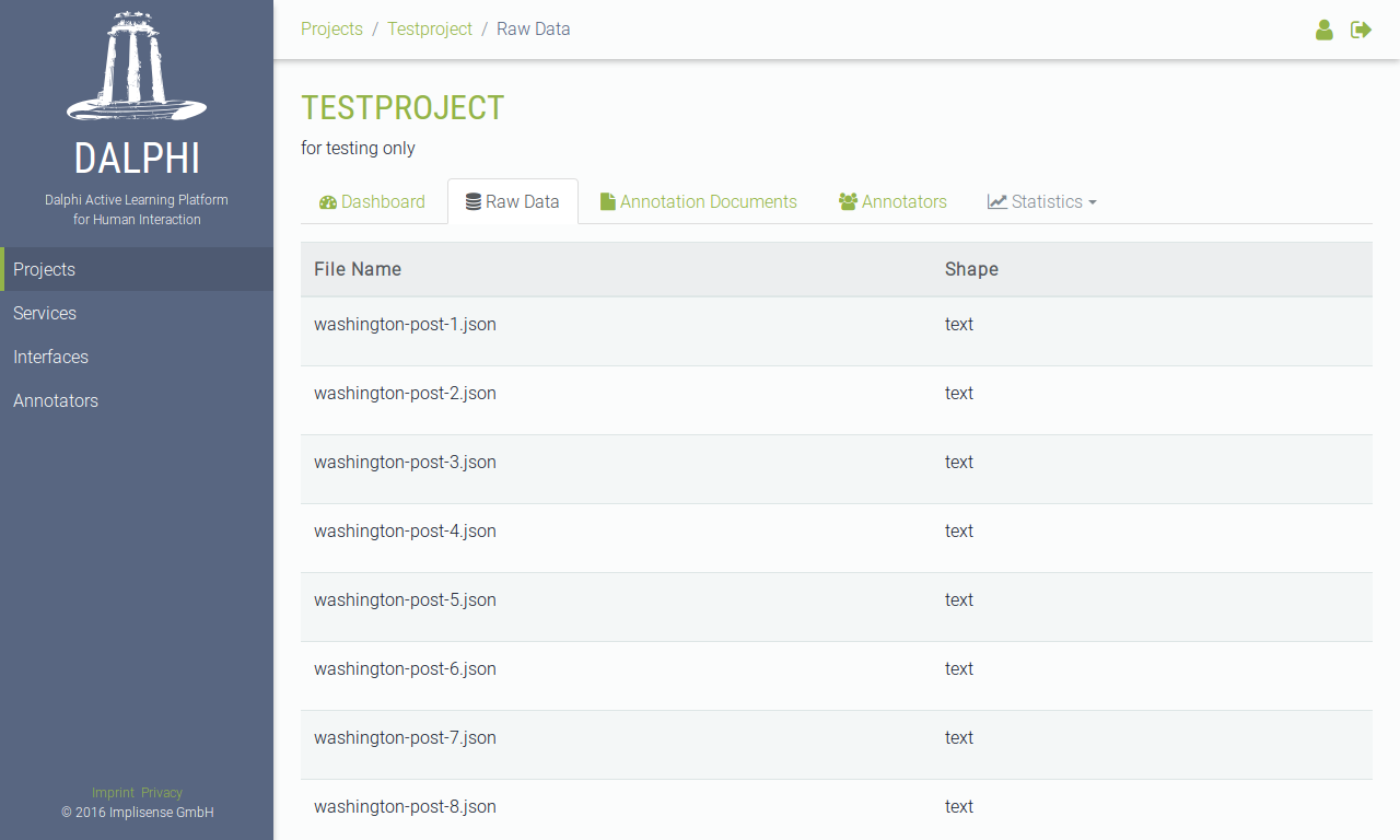 Projects Raw Data