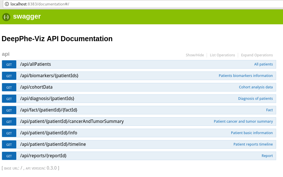 Swagger API Documentation