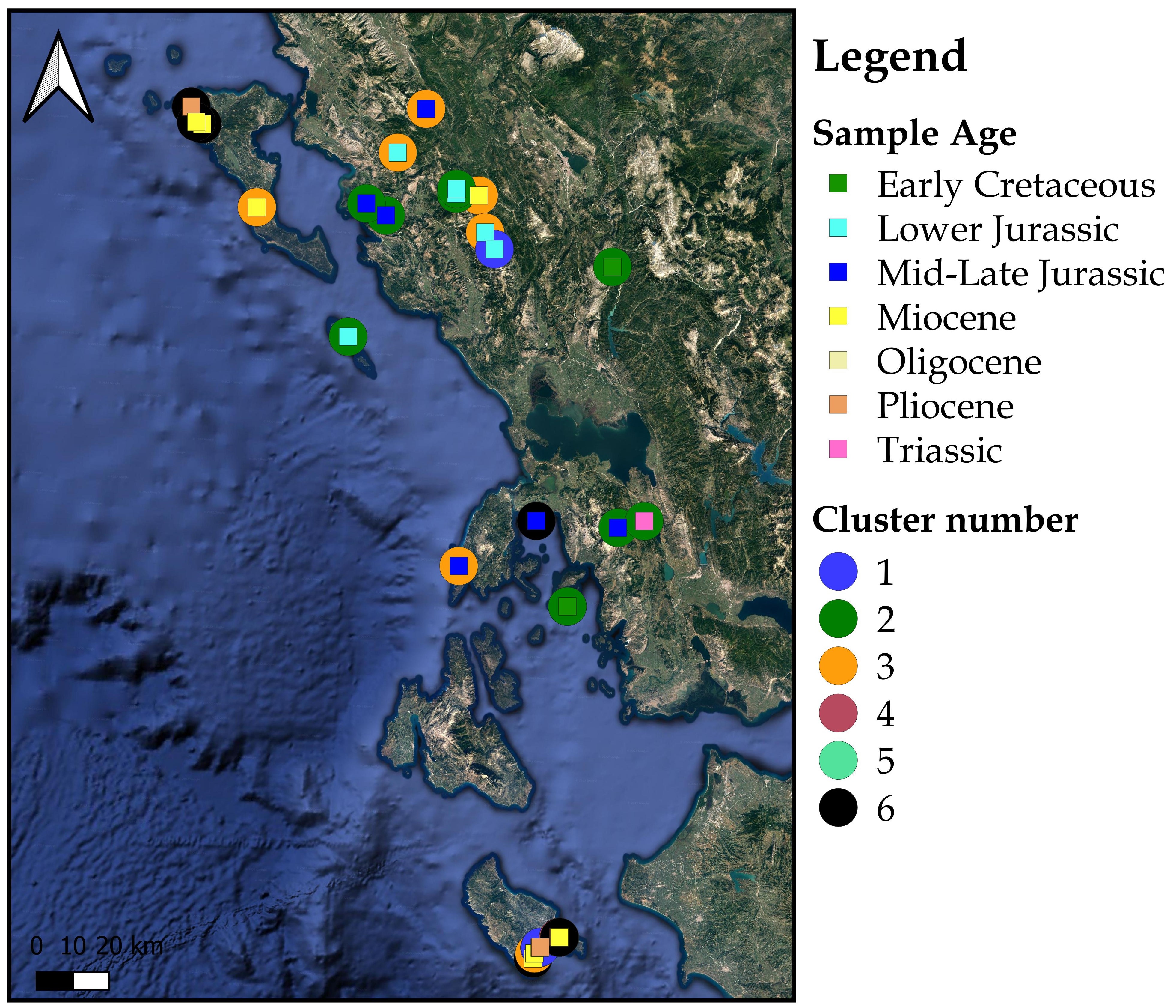 Location of samples