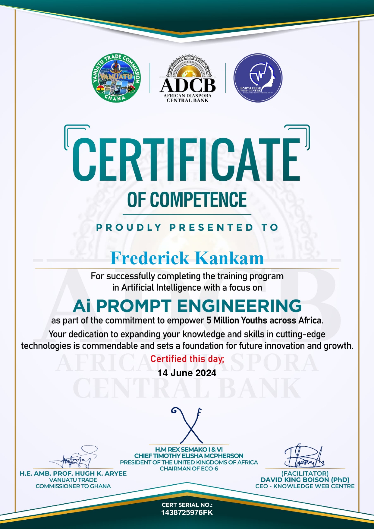 AI PROMPT CERT.