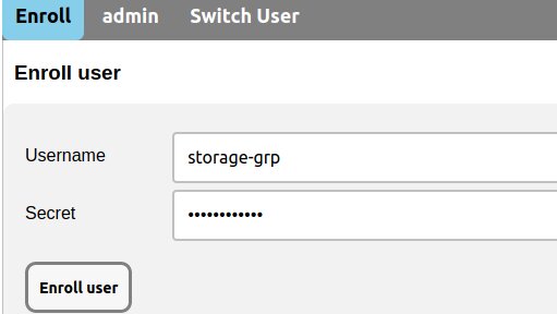 Enrolling a Storage groupRegister for Immutable Storage Group