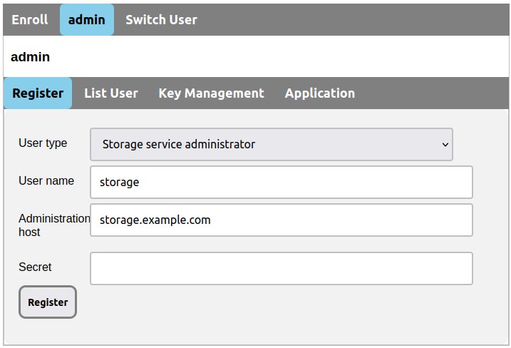 Registering Immutable Storage service