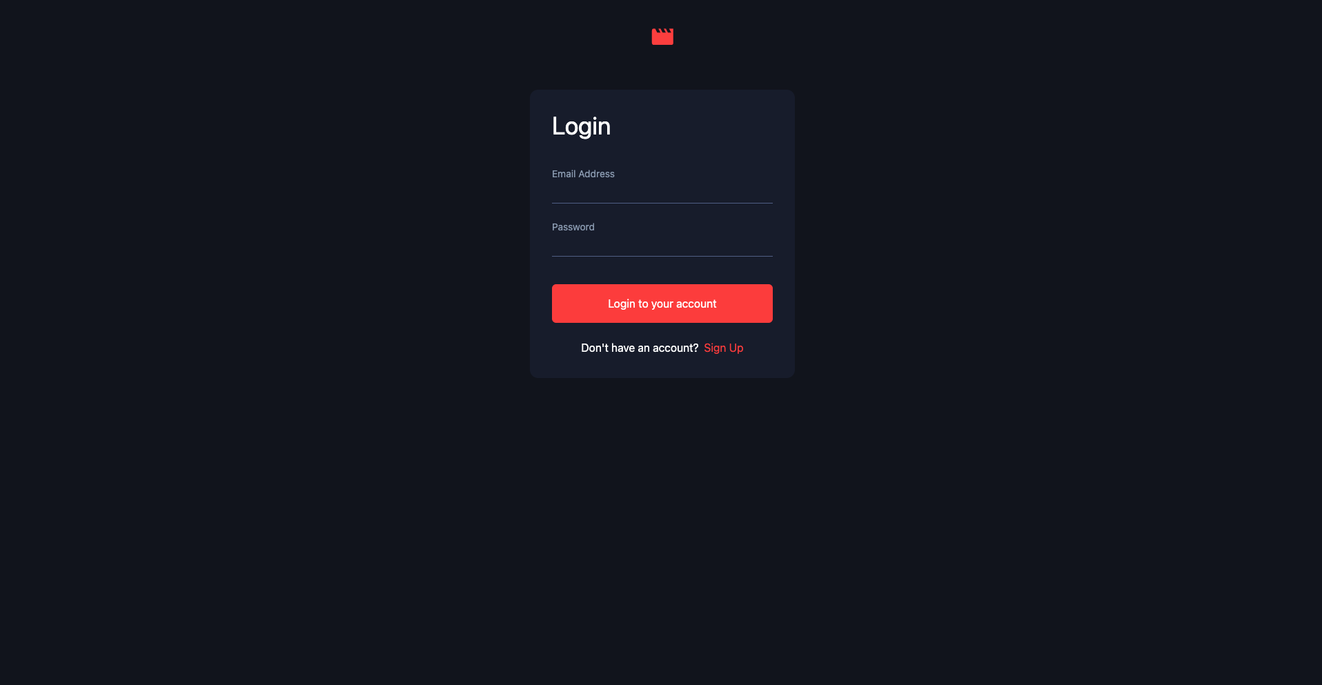 login page