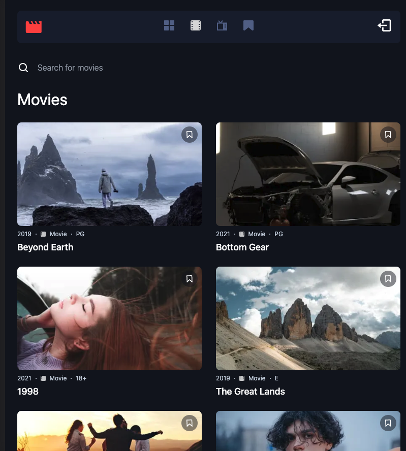 movies page