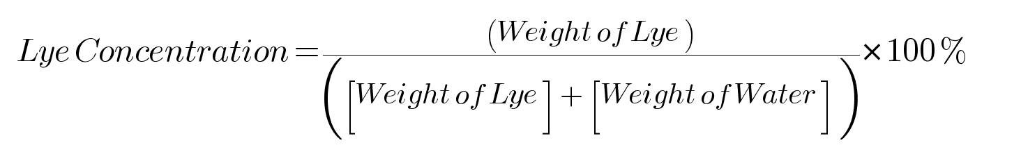 Lye Concentration Formula