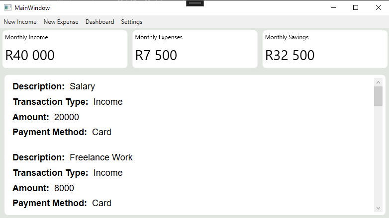 MoneySmart Main Dashboard