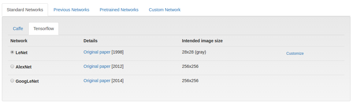 Select TensorFlow