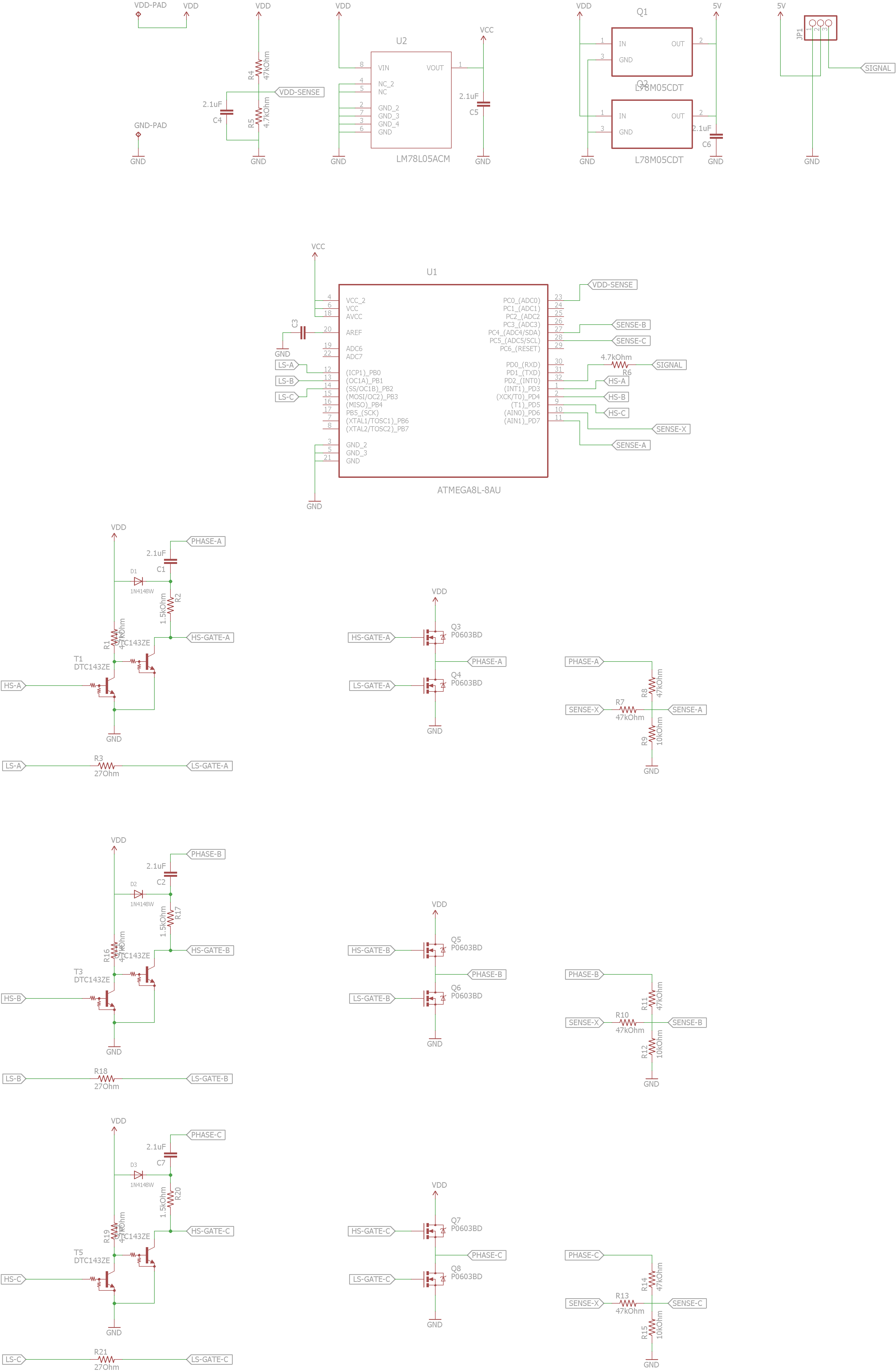 Reverse-engineered schematic of XXD HW30A 30A ESC