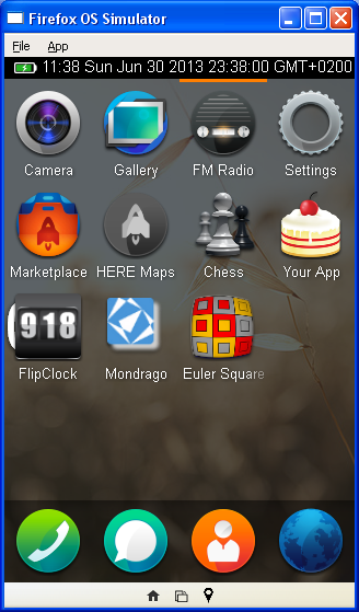 Application as installed in FirefoxOS (B2G), own work, Oliver Merkel, Creative Commons Attribution-Share Alike license