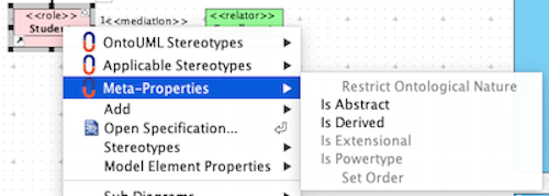 A screenshot of meta-properties editing in context menu