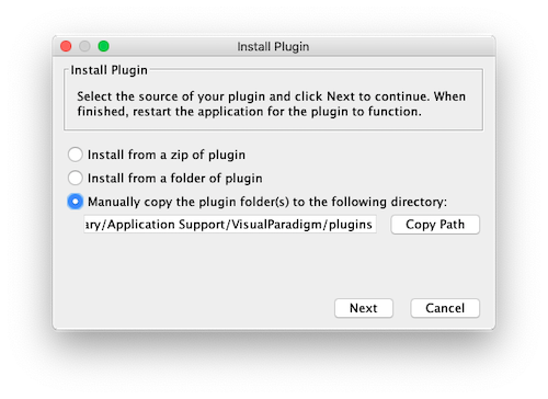 Install plugin window