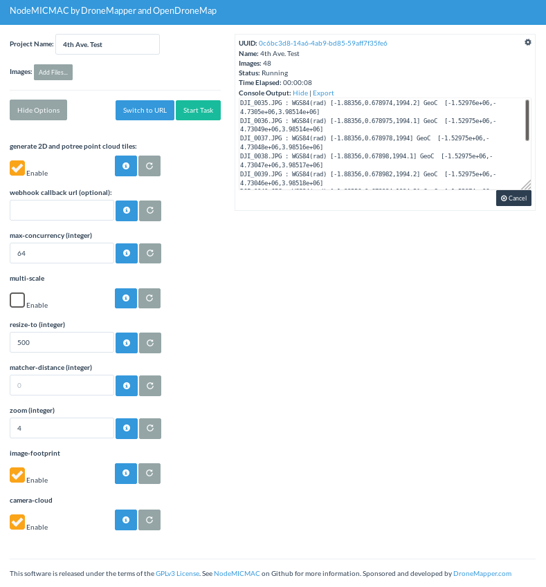 NodeMICMAC-Screenshot