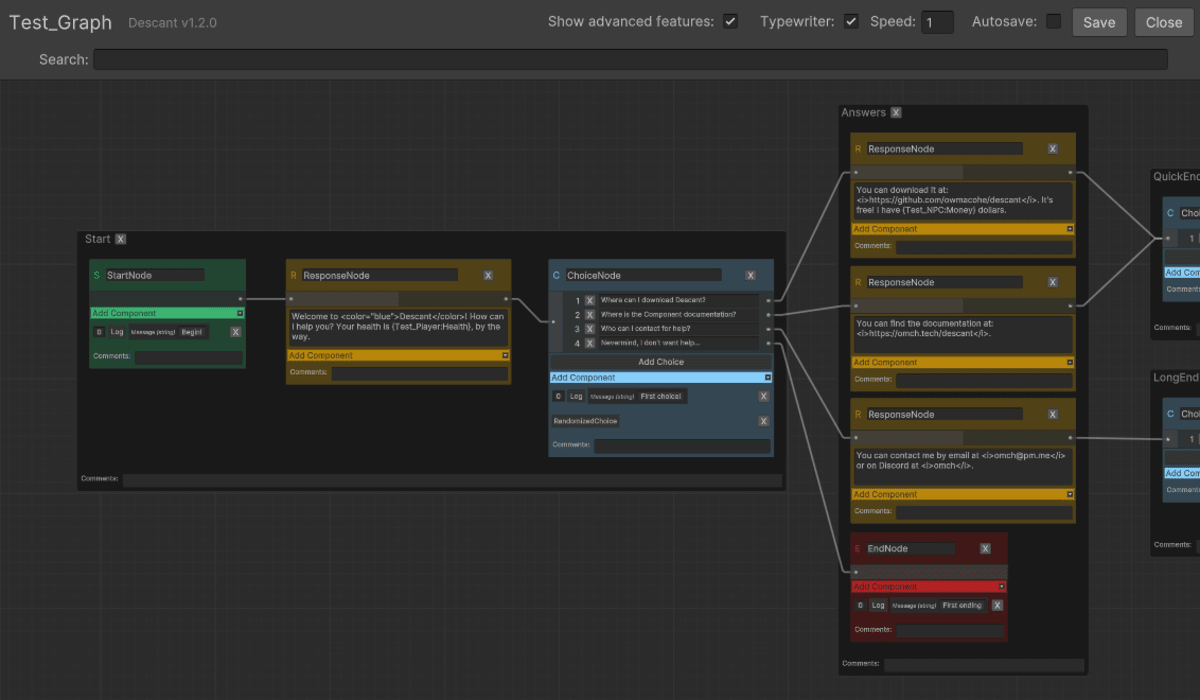 Descant Dialogue Editor