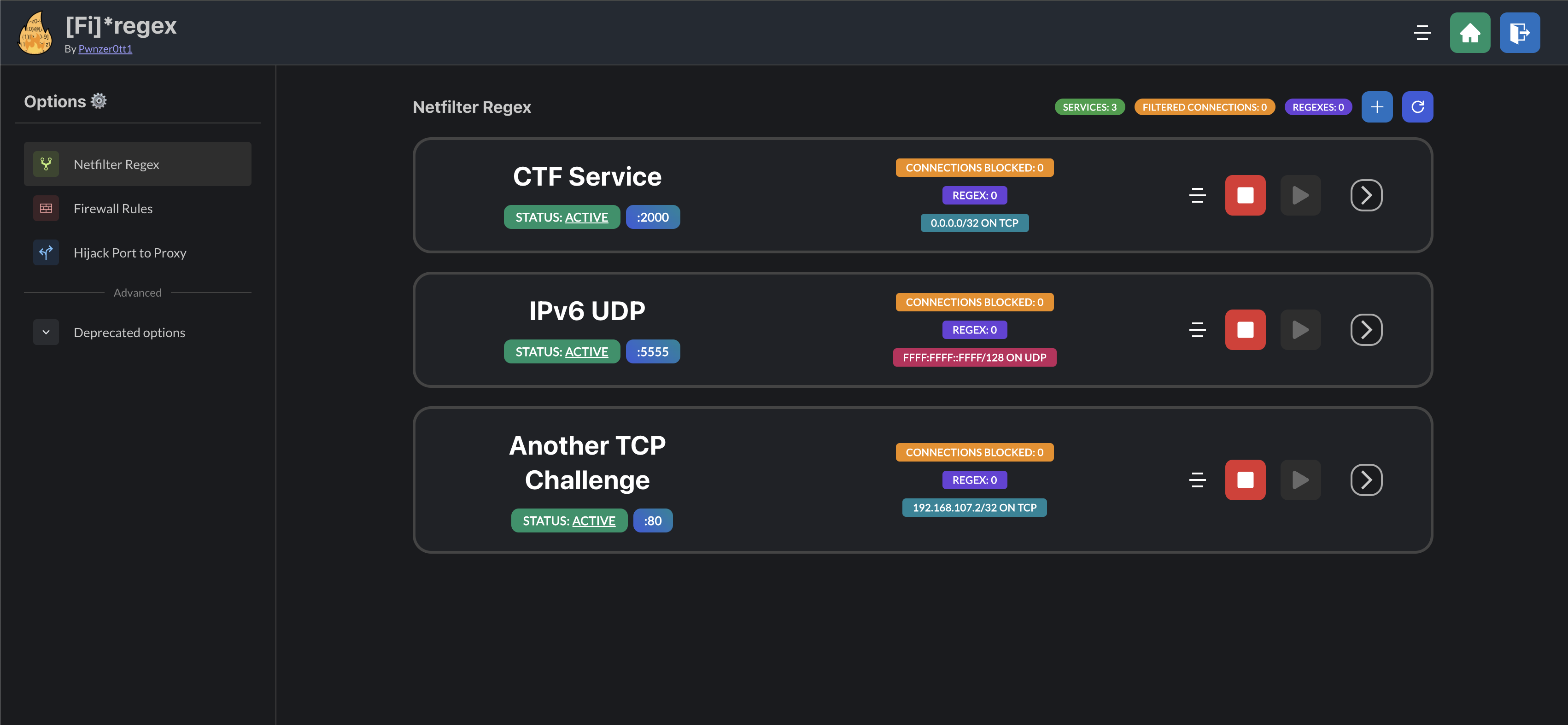 Firegex Network scheme