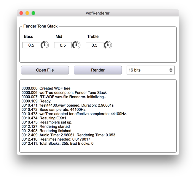 wdfRenderer Application